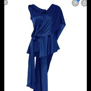 COPY - Adeam scarf tie top blue Small blouse NWT